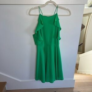 She + Sky Green Ruffle Dress Sleeveless Size Large